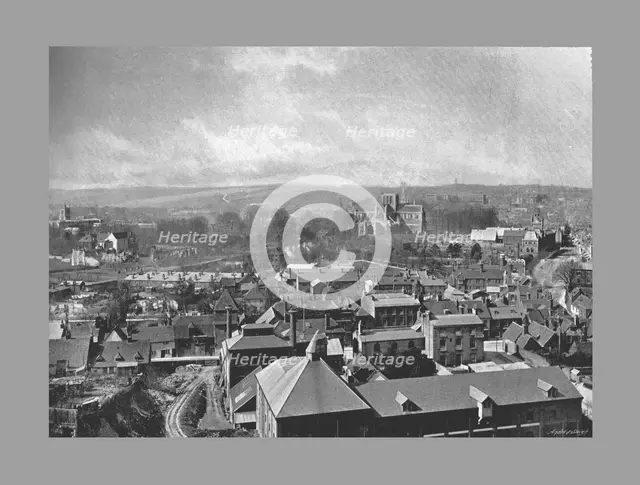 Winchester from St.Giles Hill, c1900. Artist: Henry William Salmon.