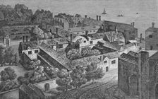 Winchester House, Southwark, about 1649, from the tower of St. Saviour's c1812, (1912). Artist: Wenceslaus Hollar
