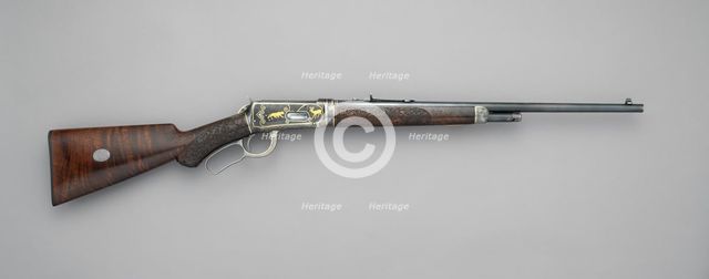 Winchester Model 1894 Takedown Rifle (serial no. 311946) with Box of Sights, American, 1906. Creator: Winchester Repeating Arms Company.