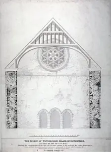 Winchester Palace, Southwark, London, c1814. Artist: George Hawkins