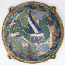 Winged Dragon (one of five medallions from a coffret), French, ca. 1110-30. Creator: Unknown