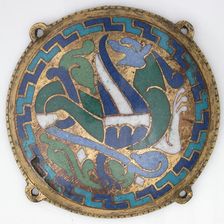 Winged Dragon (one of five medallions from a coffret), French, ca. 1110-30. Creator: Unknown
