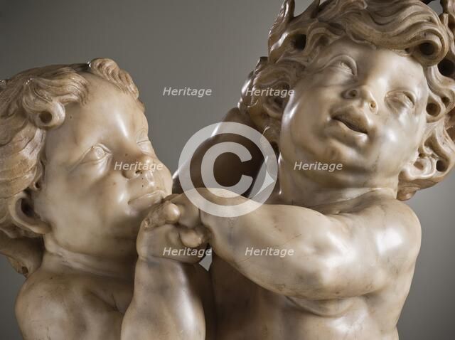 Winged Female Genius Crowning a Putto with a Laurel Wreath (image 2 of 5), 1712. Creator: Paul Heerman.