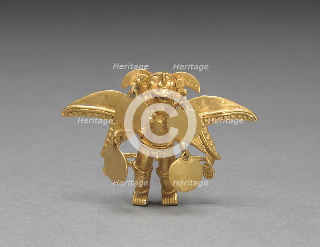 Winged Figure Pendant, c. 1000-1550. Creator: Unknown.