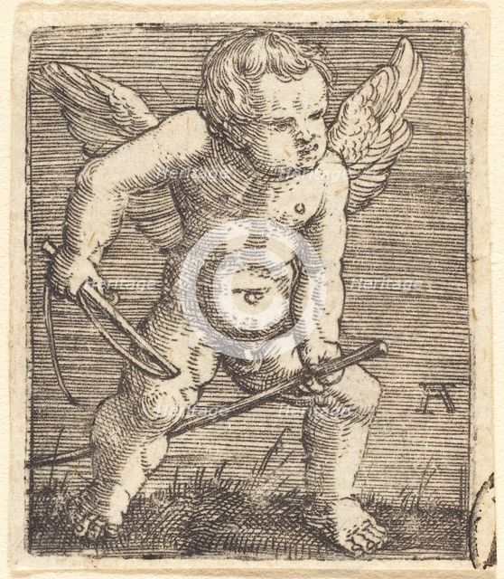 Winged Genii with Hobby Horse and Whip, c. 1520. Creator: Albrecht Altdorfer.