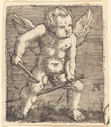 Winged Genii with Hobby Horse and Whip, c. 1520. Creator: Albrecht Altdorfer