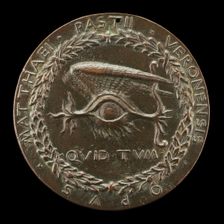 Winged Human Eye [reverse], 1446/1450. Creator: Matteo di Andrea de Pasti