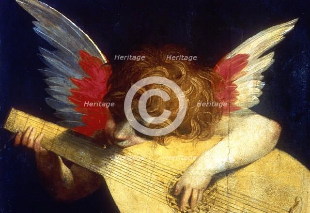 'Winged Putto Playing a Lute', 16th century. Artist: Fiorentino Rossi