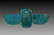 Winged Pectoral Scarab, 664-525 BC. Creator: Unknown