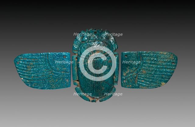 Winged Pectoral Scarab, 664-525 BC. Creator: Unknown.