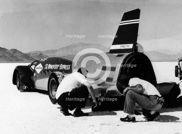 'Wingfoot Express' Land Speed Record car, Bonneville Salt Flats, Utah, USA, 1964. Artist: Unknown