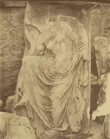 Wingless Victory - sculptural fragment from the Athena Nike parapet, 1865. Creator: Konstantinos Dimitriou