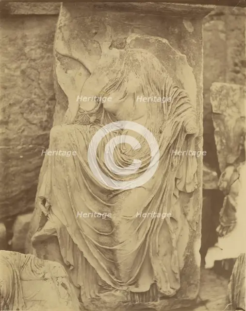 Wingless Victory - sculptural fragment from the Athena Nike parapet, 1865. Creator: Konstantinos Dimitriou.