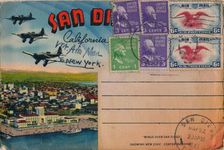 Wings Over San Diego - Showing New Civic Center Building c1941