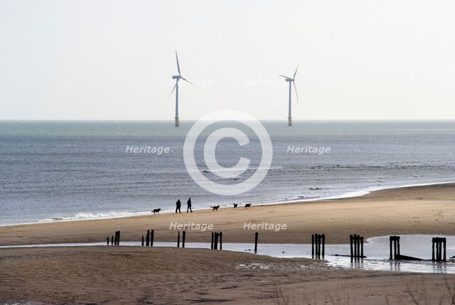 Wind Turbines, Blyth Offshore Wind Farm, Northumberland, 2010. Creator: Historic England Staff Photographer.