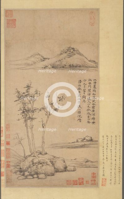 Wind among the Trees on the Riverbank, 1363. Creator: Ni Zan.