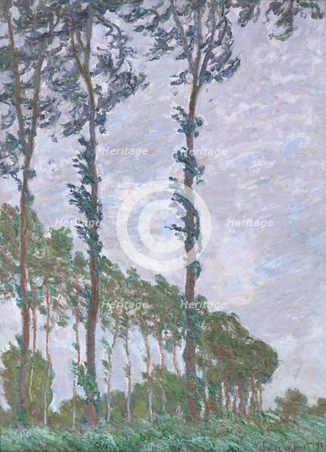 Wind Effect, Series of The Poplars, 1891. Artist: Monet, Claude (1840-1926)
