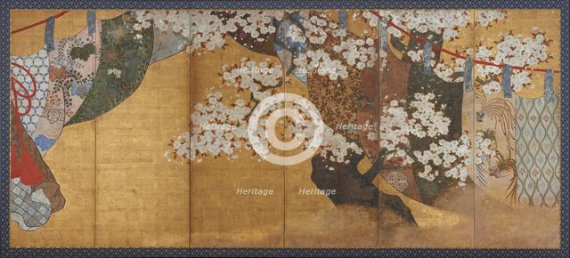 Wind-screen and cherry tree. Artist: Anonymous  