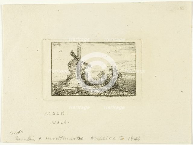 Windmill, 1846. Creator: Charles Emile Jacque.