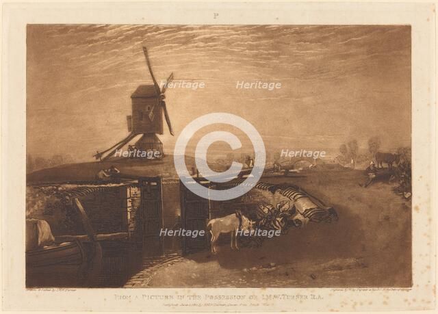 Windmill and Lock, published 1811. Creator: JMW Turner.