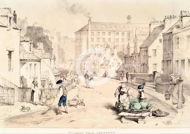 Windmill Brae, Aberdeen, c1840s. Creator: William Nichol.
