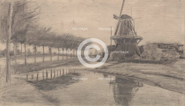 Windmill De Oranjeboom, Dordrecht, 1881.