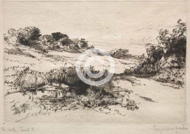 Windmill Hill, No. 1, 1877. Creator: Francis Seymour Haden (British, 1818-1910).