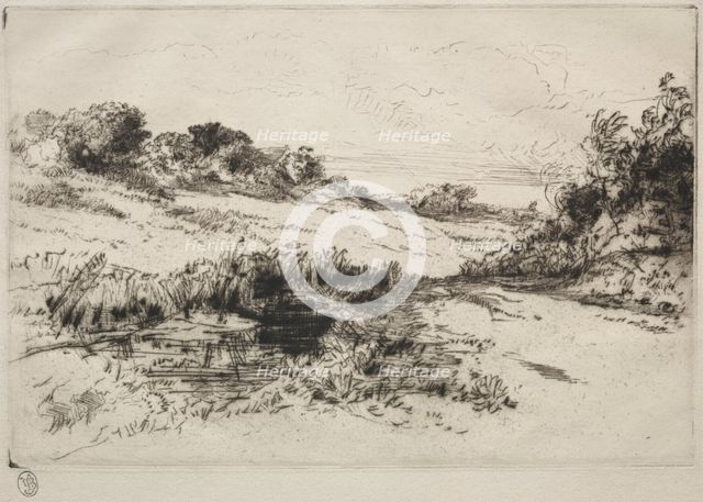 Windmill Hill, No. 1, c. 1877 and later. Creator: Francis Seymour Haden (British, 1818-1910).