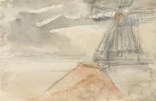 Windmill in moving air, 1834-1911. Creator: Jozef Israels