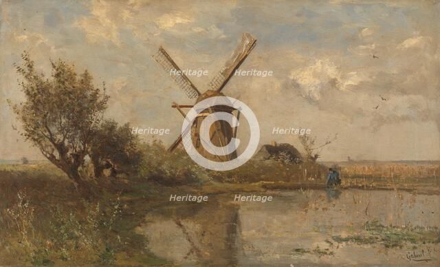Windmill on a Pond, c.1860-c.1903. Creator: Paul Joseph Constantin Gabriel.