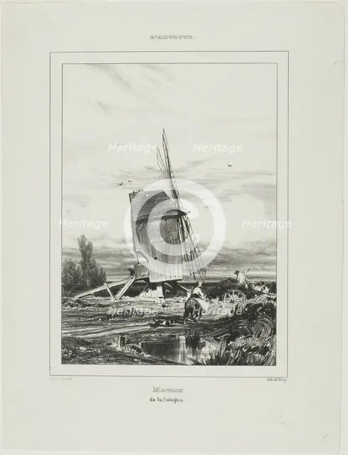Windmill of Sologne, 1835. Creator: Jules Dupré.