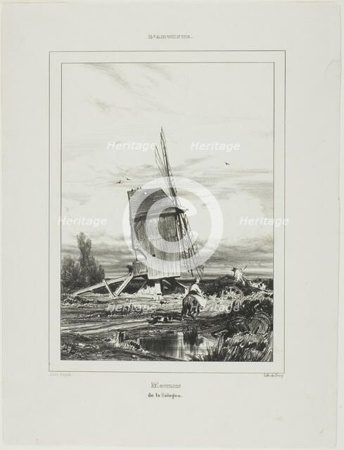 Windmill of Sologne, 1835. Creator: Jules Dupré.
