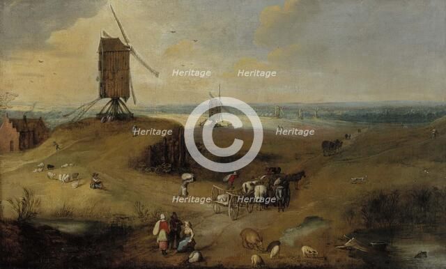 Windmill landscape in Flanders, 1607-1635. Creator: Joos de Momper, the younger.