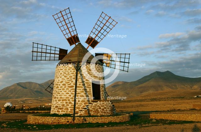 Windmill near Tefia, Fuerteventura, Canary Islands. Creator: Peter Thompson.
