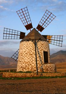 Windmill near Tefia, Fuerteventura, Canary Islands. Creator: Peter Thompson