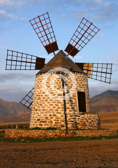 Windmill near Tefia, Fuerteventura, Canary Islands. Creator: Peter Thompson.