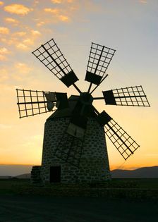 Windmill near Tefia, Fuerteventura, Canary Islands. Creator: Peter Thompson