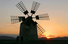 Windmill near Tefia, Fuerteventura, Canary Islands. Creator: Peter Thompson