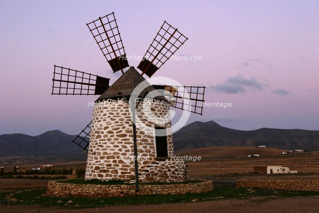 Windmill near Tefia, Fuerteventura, Canary Islands. Creator: Peter Thompson.