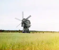 Windmill [Russian Empire], 1909. Creator: Sergey Mikhaylovich Prokudin-Gorsky