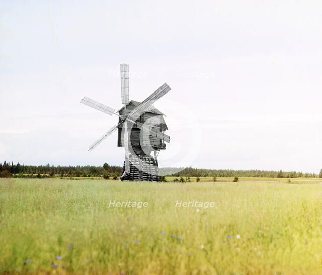 Windmill [Russian Empire], 1909. Creator: Sergey Mikhaylovich Prokudin-Gorsky.