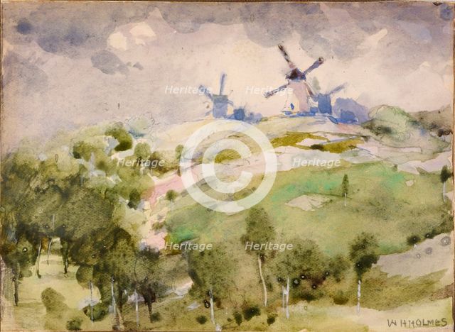 Windmills, n.d. Creator: William Henry Holmes.