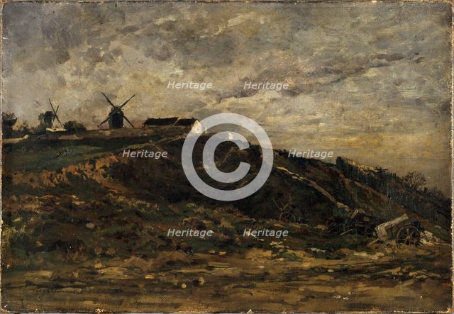 Windmills of Montmartre; north slope, 1865. Creator: Edmond Charles Joseph Yon.