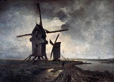 Windmills of the Surrounding Landscape of Lille 1877. Artist: Emmanuel Lansyer