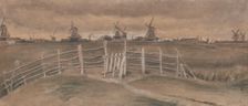Windmills at Dordrecht (Weeskinderendijk), 1881