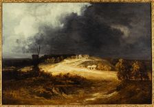 Windmills in Montmartre, c1830. Creator: Georges Michel