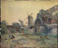 Windmills in Montmartre, c1900. Creator: Henri-Arthur Bonnefoy