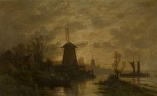 Windmills in Schiedam, 1867. Creator: Auguste-Paul-Charles Anastasi