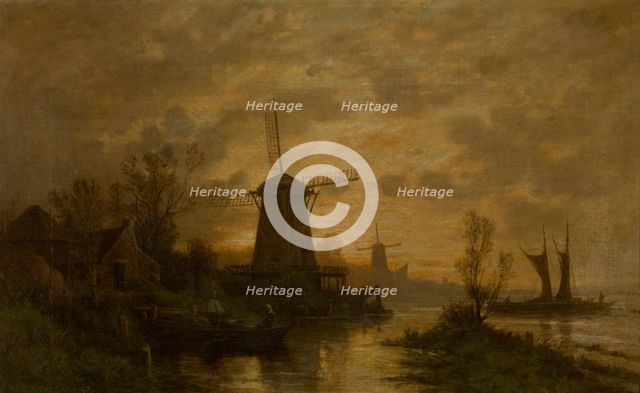Windmills in Schiedam, 1867. Creator: Auguste-Paul-Charles Anastasi.