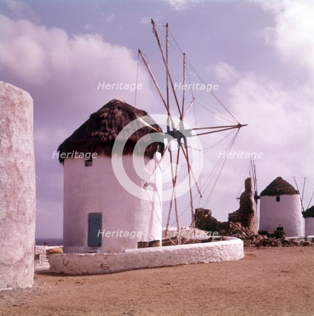 Windmills, island of Mykonos, Greece, c1955. Creator: Arthur Charles Kirby Ware.